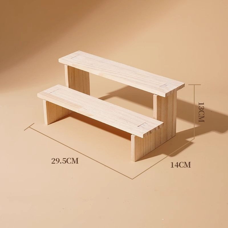 Wooden Display Stand Multipurpose Showcase Tiered For Figurines Glasses Jewelry Organizer Mini Plants Cosmetics Storage_voghion.com
