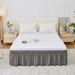 Elastic Solid Color Bed Skirt - Hotel-Grade Wrinkle-Free Dust Ruffle With Pleated Design (Fits 12-18" Mattress)_voghion.com