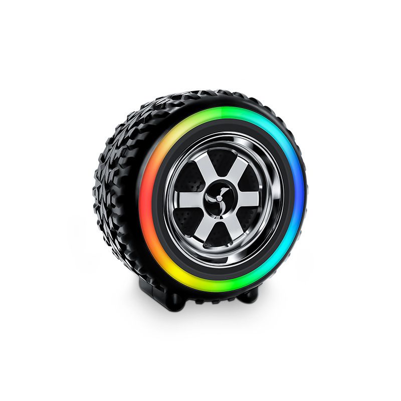 Tire-Shaped Bluetooth Speaker (Deep Bass, Portable, SD Card & AUX Support - Waterproof Outdoor Speaker For Camping, Cycling & Parties)​_voghion.com