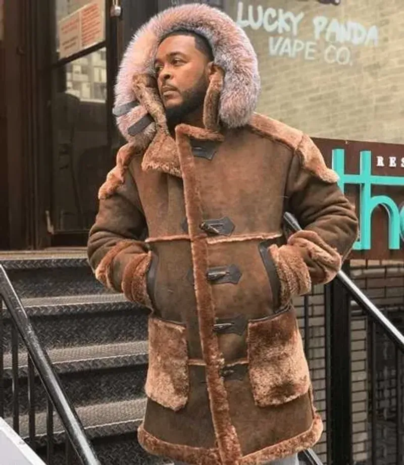 Men's Faux PFHQ 2022 Fashion Elegant Patchwork Man Imitation Fur Long Coat Hair Hooded Thicken Warm Wool Liner Outdoor_voghion.com