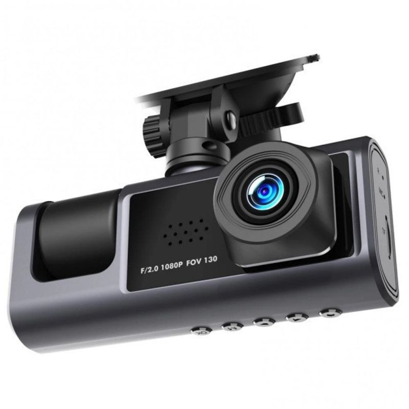 Cross-border driving recorder three-lens three-recording car front car rear panoramic double-lens reversing Image wholesale_voghion.com