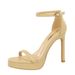 Women's Sexy Strappy High Heel Sandals With Ankle Strap - Ultra High Stiletto Heels & Platform - Sizes 34-40 Waterproof Platform Versatile_voghion.com