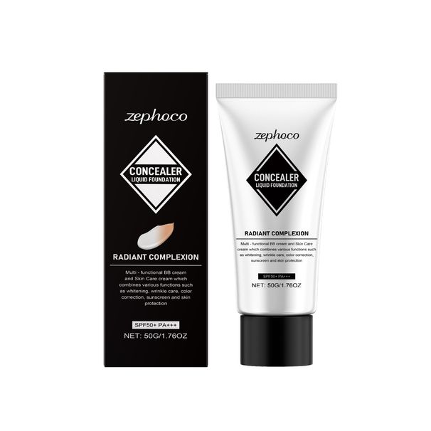 ZEPHOCO Temperature Change Concealer Liquid Foundation Light Thin, Moisturizing, Brightening, Matt, Transparent, Oily_voghion.com