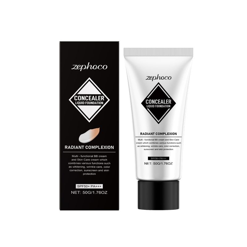 ZEPHOCO Temperature Change Concealer Liquid Foundation Light Thin, Moisturizing, Brightening, Matt, Transparent, Oily_voghion.com
