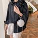 Borsa a tracolla piccola da sera con catena e mini rossetto, nuova borsa da donna di alta qualità con design a sfera rotonda_voghion.com
