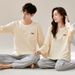 Neues langärmeliges Pullover-Pyjama-Set für Herren und Damen für den Winter, Baumwolle für Paare im Frühling und Herbst, Hauskleidung in Übergröße_voghion.com