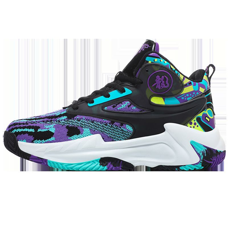 Men's Shoes Summer New Youth Sports Basketball Shoes Men's Summer Breathable Height Increase High Top Sports Graffiti Tide Shoes_voghion.com