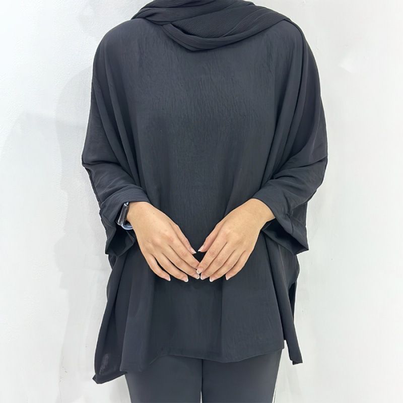 New Large Size Women's Long Sleeve Loose Casual Irregular Hem Ice Silk Women's Shirt_voghion.com