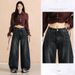 Y2k 2000er-Jahre-Kleidung, Retro-Jeans mit gebogenem weitem Bein für Damen, neue hoch taillierte Hose mit geradem Bein zum Anheben der Gesäßjeans_voghion.com