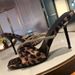 2025 New Silk Leopard Print Rhinestone For Women Wearing High Heels, Slim Strap, Square Exposed Toe, Straight Strap_voghion.com