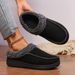 Women's Shoes Warm Suede Thick Autumn And Winter Indoor Half Covered With Home Cotton Slippers To Keep Warm In Winter_voghion.com