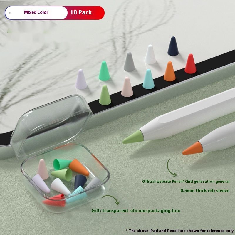Suitable for   Pencil Tip 1/2 Generation Handwritten Pen Silicone Protective Cover Anti slip, Wear resistant, Silent_voghion.com
