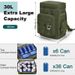 Insulated Cooler Backpack For Picnics & Travel - Lightweight, Foldable & Portable - Black/Grey/Army Green/Brown_voghion.com