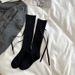 JK Calf For Women, Solid Color Vertical Stripes, Long Tube Socks, Spring And Summer Versatile, Sweet Girly Style With_voghion.com