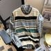 Men's Retro Contrast Stripe Knit Vest - Unisex Sleeveless Sweater Top, Trendy Hollow Weave For Autumn Layering (Green/Pink, S-XXXL)_voghion.com