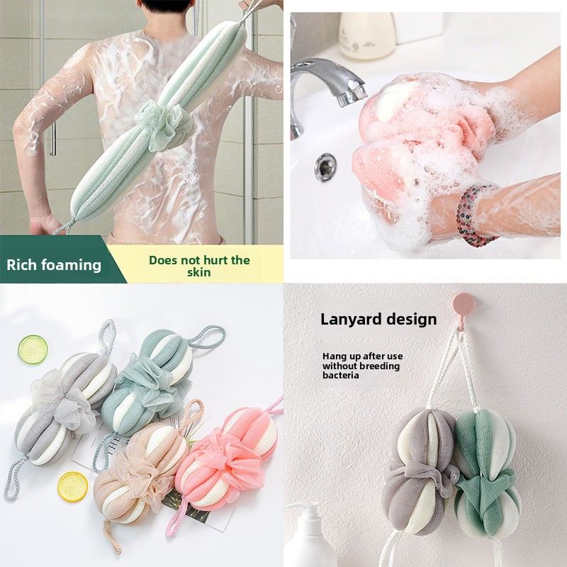 New Large Size Stretch Ball Adult Scrubbing Towel Durable Non-Falling High-Value Bath Brush_voghion.com