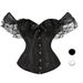 Women's Intimates Fishbone Corset Lace One Shoulder Palace Retro Body Shaping Top Tight Abdomen Bone Clothes_voghion.com