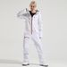 Conjunto de pantalón y traje de esquí profesional de una pieza para mujer, estilo freestyle, resistente al viento, impermeable y de color liso (001). Ideal para snowboard, estilo libre y con doble tabla._voghion.com