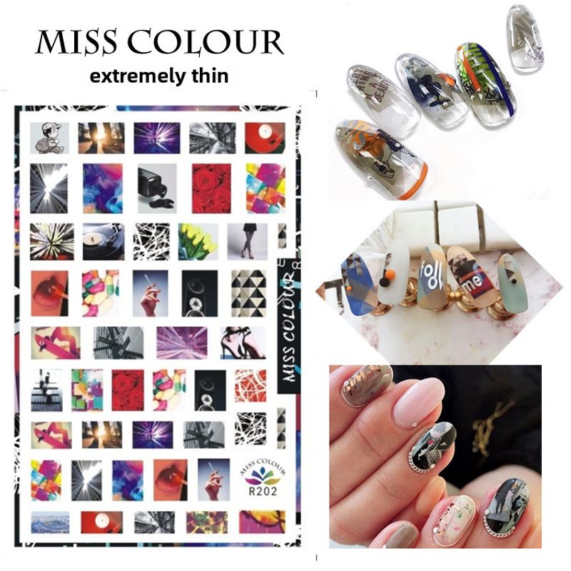Coral Snake Embroidery Nail Art Stickers_voghion.com