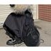 2025 Spring And Summer Black Cartoon Cat Drawstring Bucket Bag Backpack Fashion Versatile Casual Daily Simple Commuter Personalized Niche_voghion.com