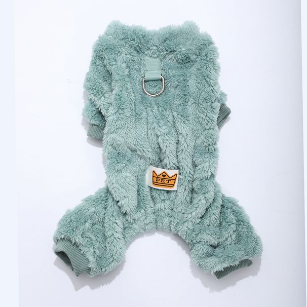 Clothes Autumn Winter Warm Double-Sided Jacket Small Dog Pet Apparel Zipper Four-Leg Fleece Coat_voghion.com