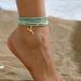 Summer Beach Rice Bead Anklet Vacation Style Alloy Starfish Pendant Multi-layer Foot Jewelry For Women_voghion.com