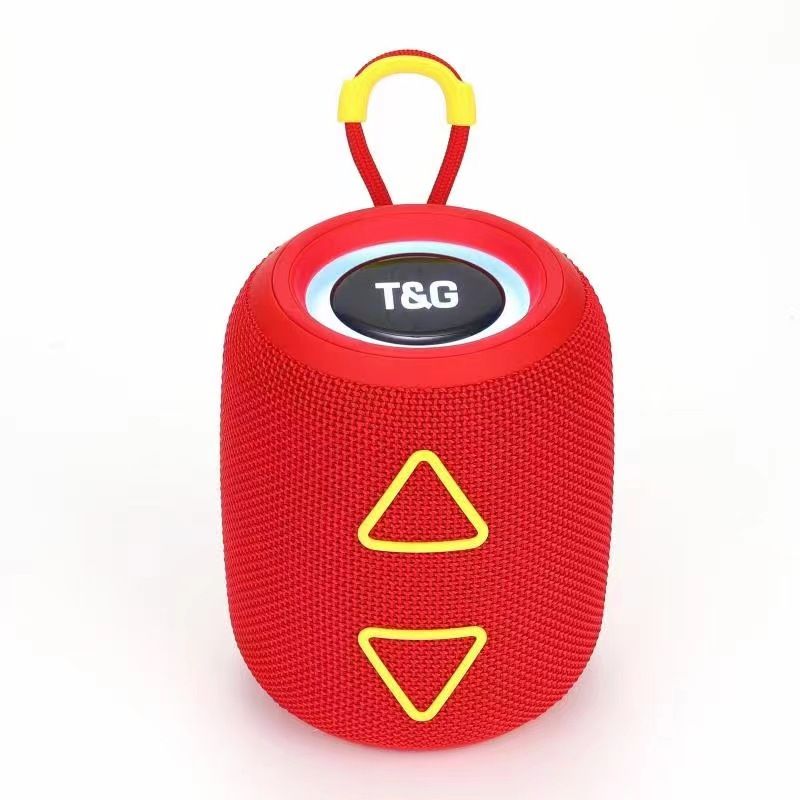 TG-655 Exquisito altavoz Bluetooth de graves bajos con botón triangular cilíndrico, color fantasía, ligero, moderno y elegante_voghion.com