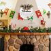 Cross-border creative Christmas home decorations Christmas wooden countdown calendar round wall door listing_voghion.com