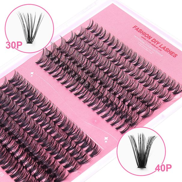 Lash extension set Eyelash Book DIY Single Cluster Eyelash Set Natural Thick false eyelashes 240 cluster D curve section hair_voghion.com