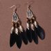 Boho Long Feather Fringe Dangle Women's Earrings Faux Feather Beach Tassel Beads Handmade Flower Enamel Earrings Bride Wedding Party Jewelry_voghion.com