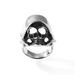 Anello da uomo in acciaio al titanio con teschio gotico - Anello unisex punk con design a mantello in acciaio inossidabile - Pezzo distintivo geometrico vintage (taglie 18-22)_voghion.com