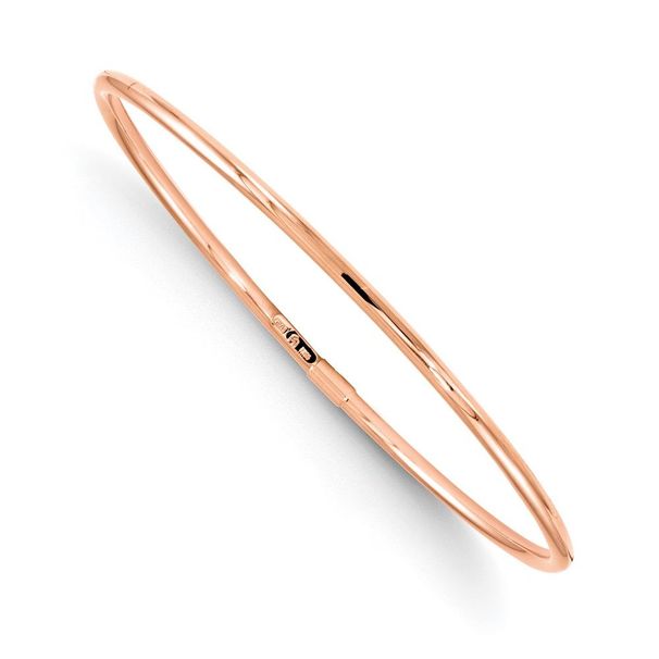 10K Rose Gold Slip-On Bangle_voghion.com