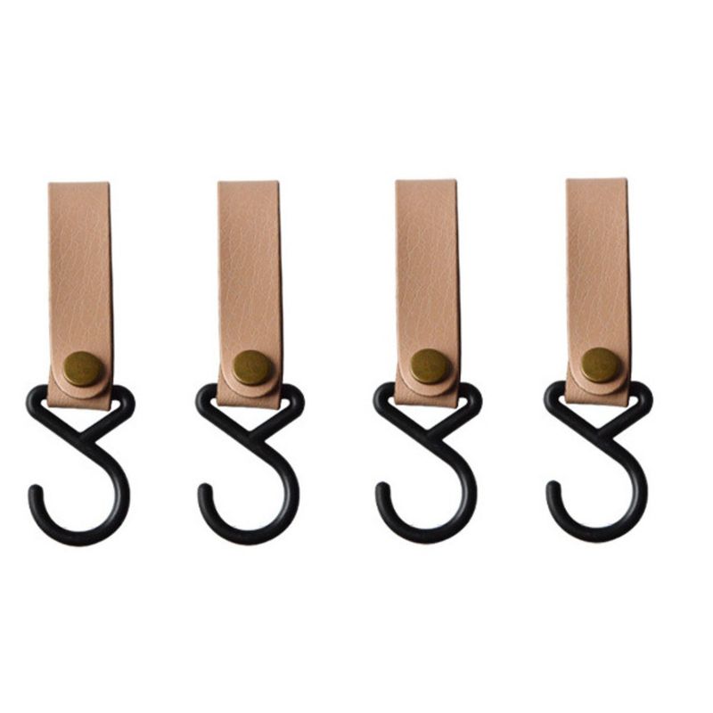 Outdoor storage rack leather tripod crossbar camping portable clothesline hook_voghion.com