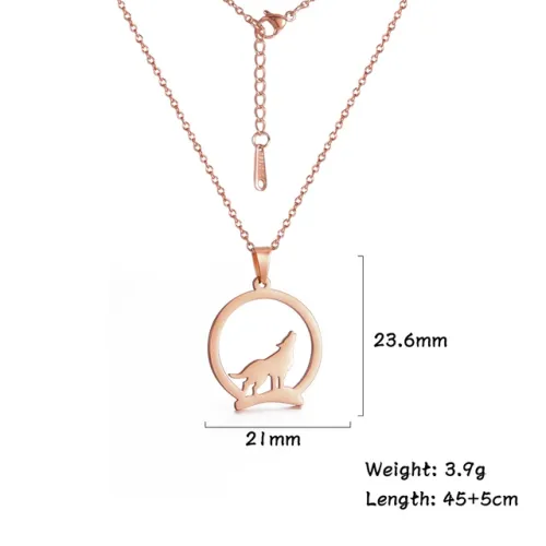 Fashion Unift Howg Pendant Necklace for Women Tibetan Wolf Patronus Amulet Charm Trendy Punk Stainless Steel Choker Jewelry Gift_voghion.com