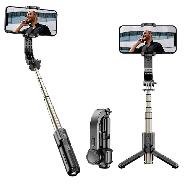 Universal joint stabilizer with expandable wireless selfie stick and tripod multifunctional remote control for_voghion.com