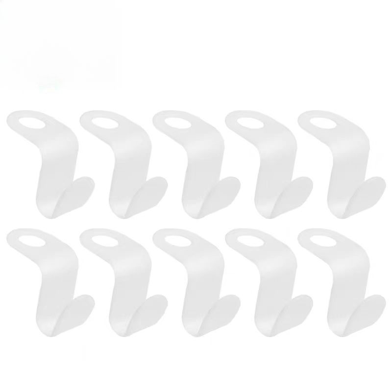 10PCS(or50) Hanger Hooks For Plastic Clips Clothes Space Saving Hangers For Clothes Closet Hangers Space Saver_voghion.com