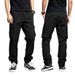 2025 Spring New American Style Loose Men's Casual Cargo Drawstring Multi-Pocket Straight Long Pants_voghion.com