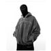 Men's Y2K Style Full-Zip Hoodie With Face-Covering Design - Trendy Streetwear Pullover For Casual Wear_voghion.com