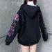 Zipper Korean Style Dark Long Sleeve Plus Size Hooded Sweatshirt Y2K Cute Girl Jacket_voghion.com
