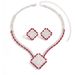 Set di gioielli da donna, set di gioielli alla moda, collana e orecchini di lusso con strass scintillanti, gioielli alla moda con nappe a forma di ventaglio per le donne_voghion.com