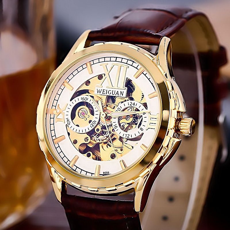 Automatic Mechanical Watch Men's Hollow Glow-in-the-dark Waterproof Fashion_voghion.com