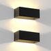 Glitzerlife LED Wandleuchte Innen Wandlampe - 2ER Wandbeleuchtung Schwarz 5W Up Down Wandstrahler Wand Treppenlampe Einstellbarer Strahl 3000K Warmweiß Für Flur_voghion.com