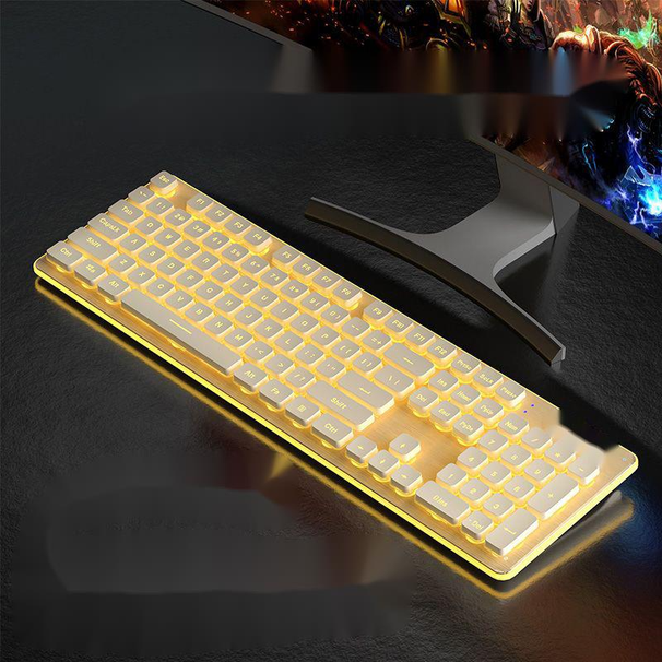 Ensemble de souris ultra-mince, clavier sans fil, charge basse fréquence, transparent, universel, pour ordinateur portable_voghion.com