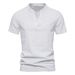 New Men's Deep V-Neck Short Sleeved With Breathable Elastic Base, Summer Fashion Stand Up Collar T-Shirt Top_voghion.com