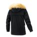 Winterjacke mit Kapuze für Herren, dick, mit Fleece gefüttert, schmale Passform, mittellang, einfarbig, Baumwollmantel für Herren_voghion.com
