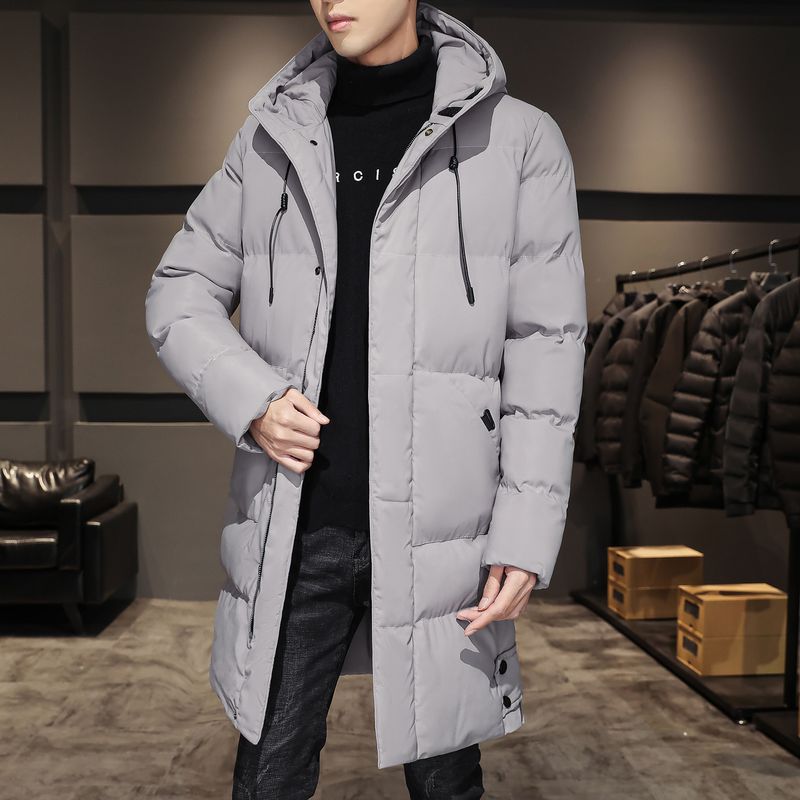 Mid-Length For Men Customized Cross-Border Hot Winter Trend Loose Hooded Coat Warm Thickened Down Cotton Jacket_voghion.com
