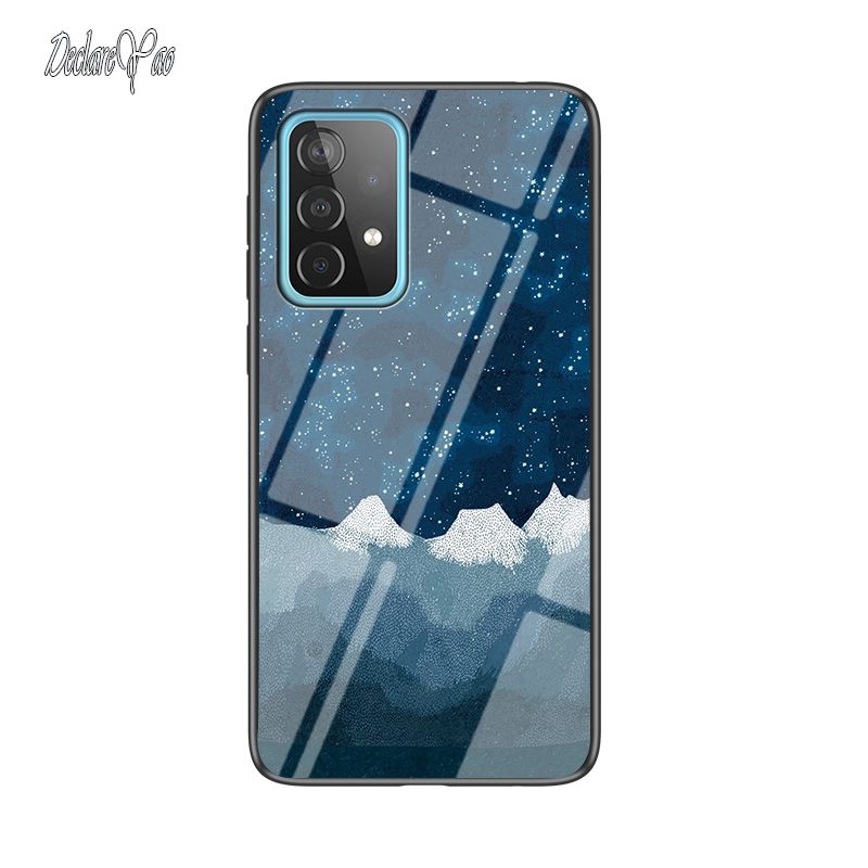 Coque en verre rigide A90 A80 DECLAREYAO pour Samsung Galaxy A70 A60 A50S A40 A20S A30 A20 A10e Coque en silicone Slim Temper_voghion.com