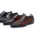 Large Size New Men's Italian Norwegian Stitching Low-top Genuine Handmade Gentleman Derby Casual Leather Shoes_voghion.com