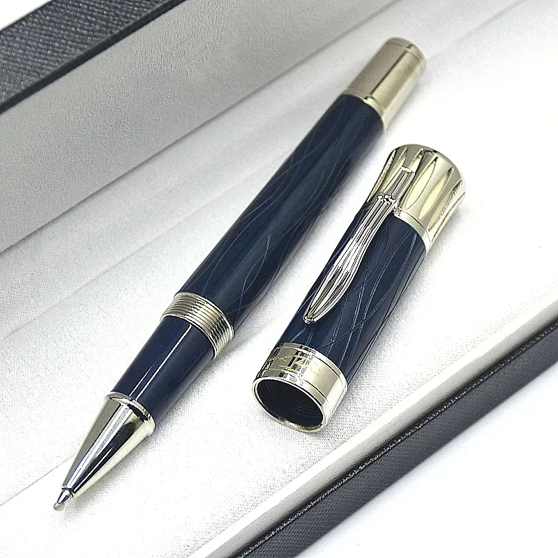 wholesale Wholesale Limited Edition Writer Mark Twain Rollerball Pen Unique Ice Cracks Design Office Writing Ballpoint Pen With Monte Serial Number_voghion.com