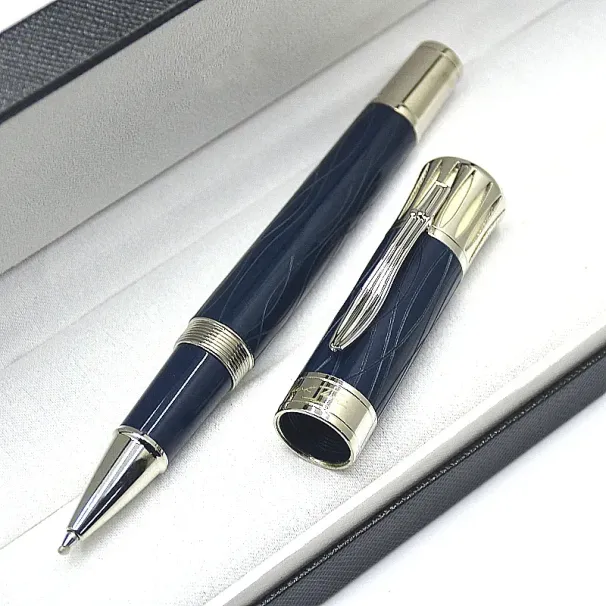 wholesale Wholesale Limited Edition Writer Mark Twain Rollerball Pen Unique Ice Cracks Design Office Writing Ballpoint Pen With Monte Serial Number_voghion.com